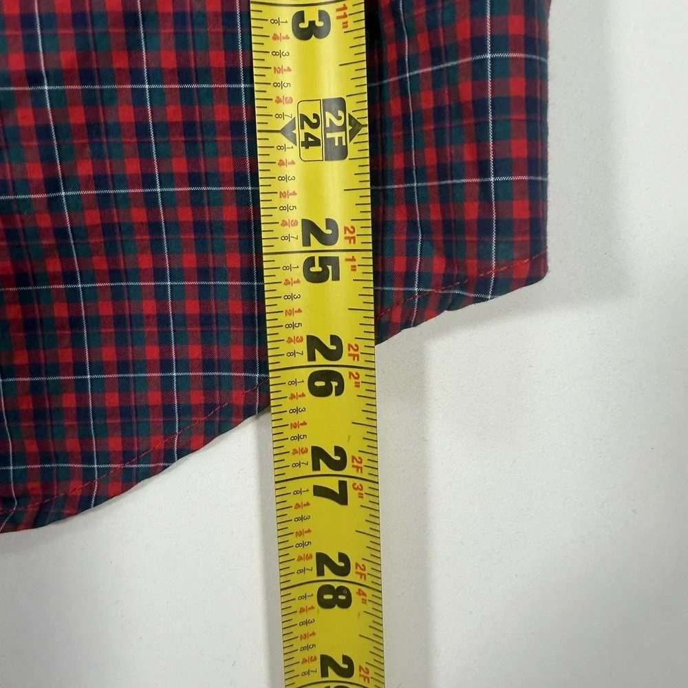 Ralph Lauren Button Down Shirt Boys XL 18-20 Red Blue Plaid Pony Cotton Casual